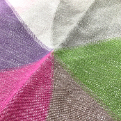 Meisen Stole Variable Lattice (Pink) Silk Linen